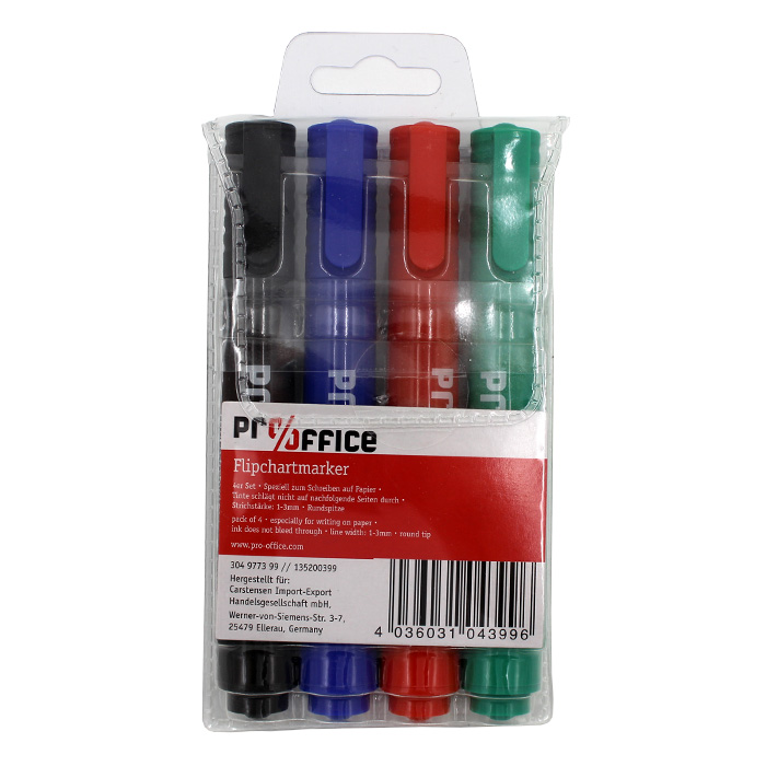 Flipchartmarker 1 - 3 mm farbig sortiert